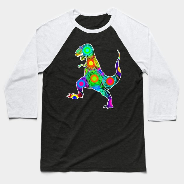 T. Rex Fireworks Baseball T-Shirt by Shrenk